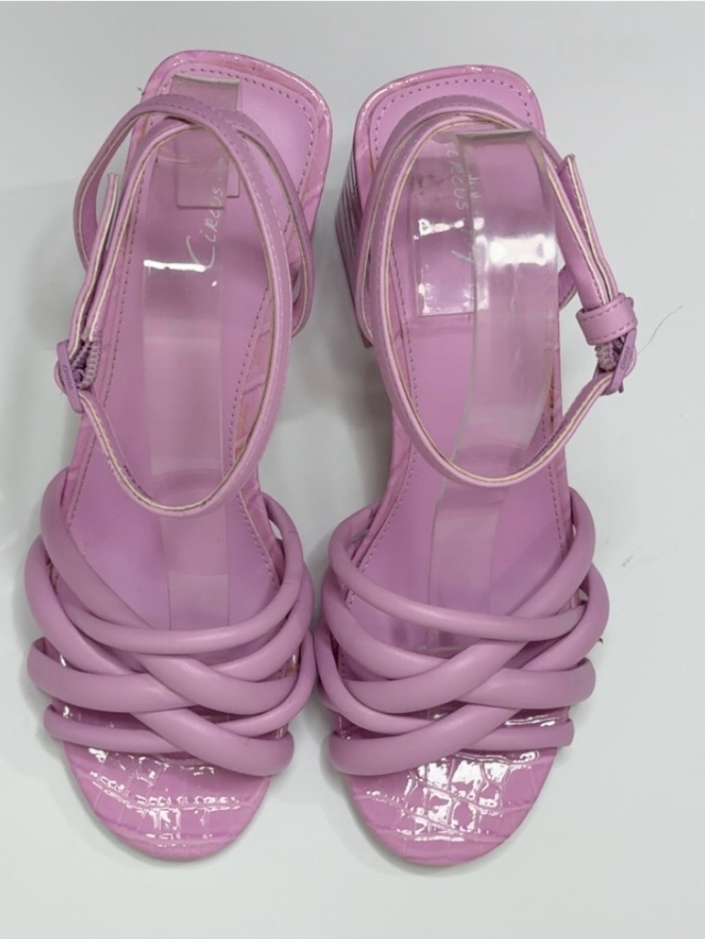 Pink Strappy Block Heel Sandals - Circus By Sam Edelman Size 9.5